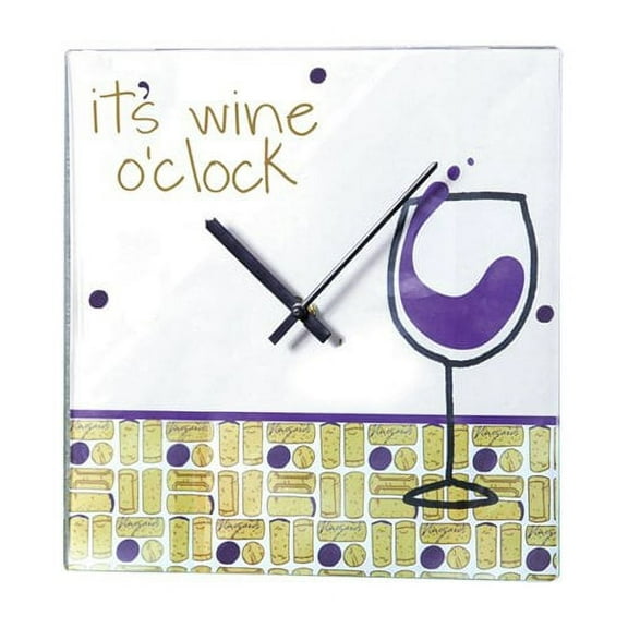 Evergreen Enterprises, Inc Wine O'Clock Wall Clock