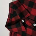 thumbnail image 5 of hlysgo Plaid Shirts for Men Regular Fit Long Sleeve Button Down Shirt with Chest Pockets Men's Fashion Work Clothes Going Out Tops Red XXL, 5 of 7