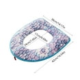 thumbnail image 3 of Byujiro Zipper Toilet Seat Cover with Handle Loop Soft Household Bathroom Cushion Cute Toilet Seat Cover Pad, 3 of 6