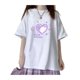 thumbnail image 1 of Women Kawaii Fashion Harajuku Goth Style Casual Crewneck Soft Cute Cartoon Bear Dream Universe Print T-Shirt tee top, 1 of 7