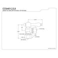 thumbnail image 2 of Kingston Brass CC54402 Angle Stop with .62 in. OD Compression x .5 in. OD Compression, 2 of 2