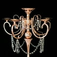 thumbnail image 2 of Efavormart 27.5" Tall Rose Gold Metal Candelabra Chandelier Votive Candle Holder Wedding Centerpiece - With Acrylic Chains, 2 of 9