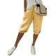 thumbnail image 1 of MKLEKYY Pantalones Cortos Para Mujer, Moda Femenina, Lisos, Con Bolsillos Grandes, Elásticos, Casuales, Capris Con Bolsillos, 1 of 4