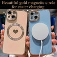 thumbnail image 5 of Magnetic Case for iPhone 14 Case for Women Men [ Compatible with MagSafe ], Cute Love Heart Soft Back Cover Raised Full Camera Lens Protection Phone Case for iPhone 14 (6.1") - Light Blue, 5 of 14