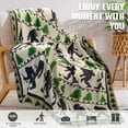 thumbnail image 6 of Bigfoot Gifts for Men Women Sasquatch Sherpa Blankets Soft Flannel Reading Blanket Cozy Warm Bedding Fuzzy Big Foot Throw Blanket for Couch Bed Sofa Decor Funny Dad Birthday, 60"X50", 6 of 8