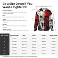 thumbnail image 5 of Gaeub Red And White Screaming Demon Skull Men's and Women's UPF 50+ Long-Sleeved Sun Protection Clothing, Fishing Shirt Long Sleeve Zip-Small, 5 of 7