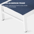 thumbnail image 5 of Ulax Furniture Patio Aluminum Double Chaise Lounge Outdoor Adjustable Recliner Chairs with Wheels(Navy), 5 of 8