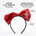 thumbnail image 5 of Spain Flag Bow Headband 2 count -  Stay-Shape Spanish Patriotic Hair Accessory for Women - Red and Yellow Headwear for Soccer Tournament 2026 Soccer Fan Gear,  Day, Parade, 5 of 6