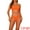 Orange, variant on 2 Pieces Sporty Ribbed Bikini Sets Swimwear Bathing Suits M White