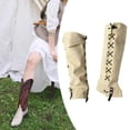thumbnail image 6 of Pirate Boot Cover Medieval Gaiters Steampunk Leg Guards PU Leather Universal Size Halloween Cosplay Men, 6 of 7