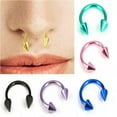 thumbnail image 4 of K-KED Nose ring Delicate Jewelry Piercing Delicate Jewelry Ring Body Piercing Septum Lip Nose Piercing-pink, 4 of 9