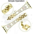 thumbnail image 4 of Cute Clover Band Compatible with Apple Watch Bands for Women 40mm 41mm 38mm Series 9 Ultra SE 8 7 6 5 4 3 2 1, Luxury Sparkle Diamond Replacement Bracelet Wristband -Rose gold + red, 4 of 7