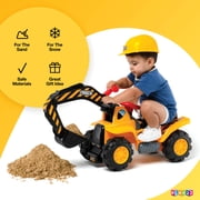 Toy Tractors For Kids Ride On Excavator - Music Sounds Digger Scooter Tractor Toys Bulldozer Includes Helmet With Rocks - Ride On Tractor Pretend Play - Toddler Tractor Construction Truck - Play22USA