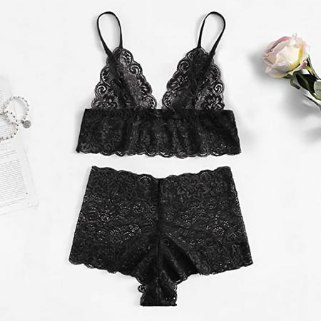 

Women s Lace Cami With Short Lingerie Pajama Set Underwear Sleepwear