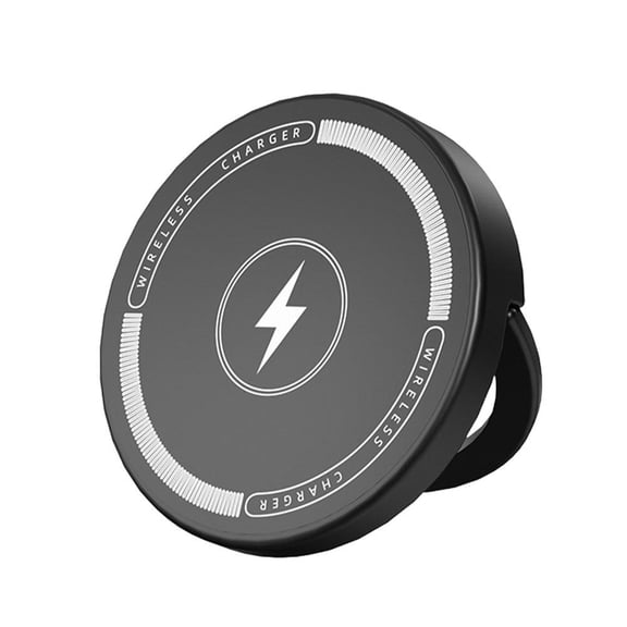 Mini 15W Magnetic Wireless Fast Charging Phone Stand, Ring Desktop Phone Stand, Magnetic Wireless Charger for iPhone, iWatch, and Android