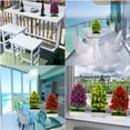 thumbnail image 4 of Bonsái de pino artificial, árbol de pino de Navidad, simulación de bonsái, plantas artificiales decorativas, plantas en macetas falsas, adornos verdes, decoración del hogar, decoración de oficina, rojo, morado, amarillo, 3 piezas Rojo Verde, 4 of 5