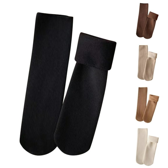 Comfortable Compression Socks for Women Comfortable And Breathable Solid Color Thickened Warm Mid Length Socks Saving to 65% off!