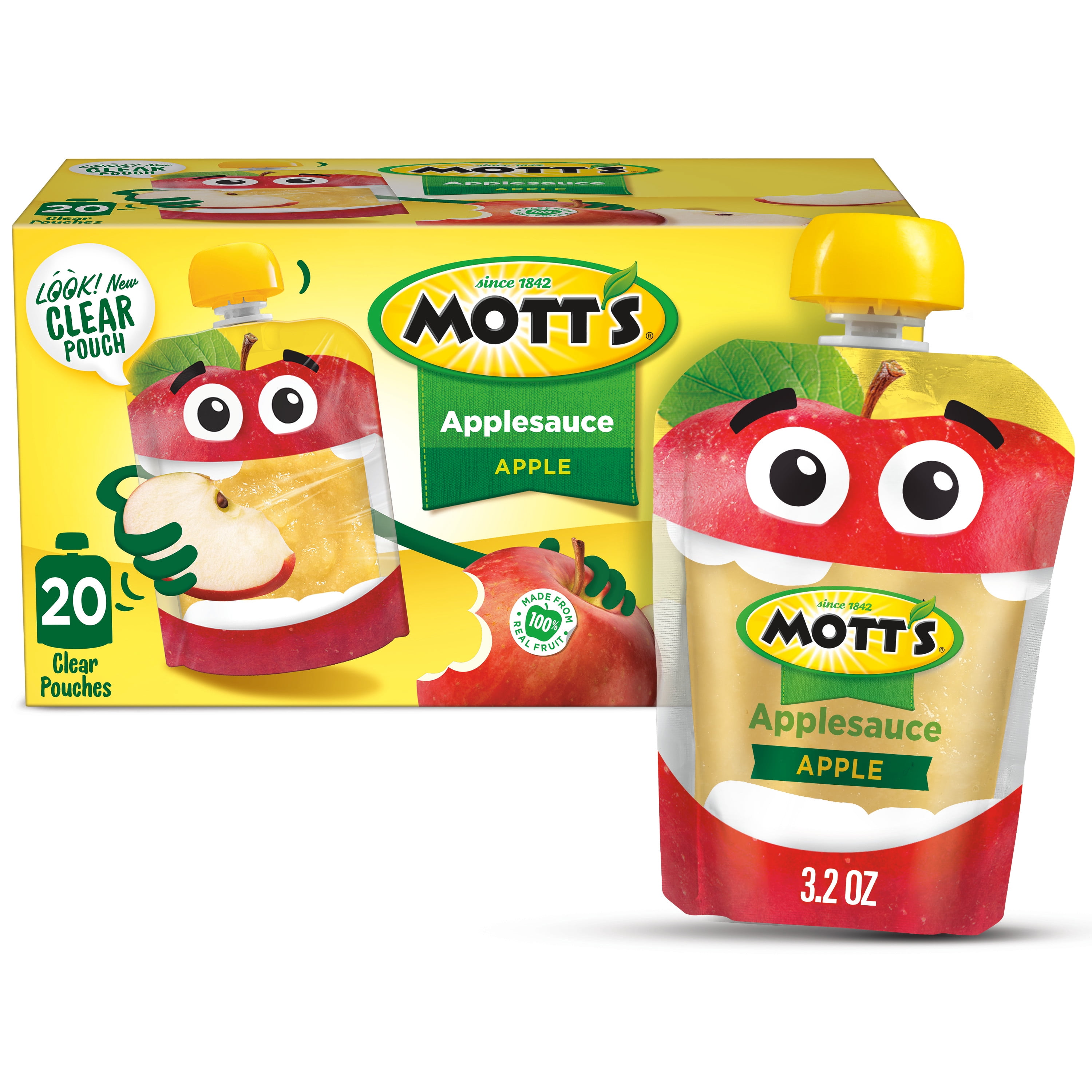 Buy Motts Applesauce, 3.2 oz clear pouches, 20 pack Online in India