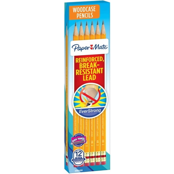 Paper Mate® Everstrong Break-Resistant Pencils, #2 HB Lead, Pack Of 12 Pencils