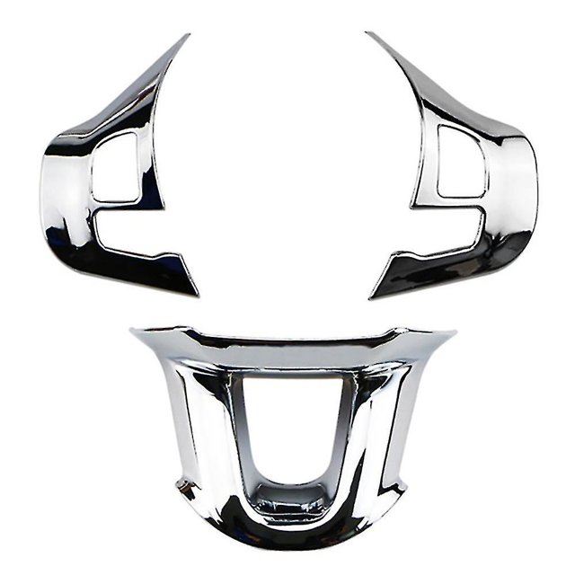 3 uds protector para volante de coche para Peugeot 2008 208 308 plata brillante