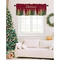 thumbnail image 5 of Christmas Tree Valance for Windows Pine Tree Curtains Valances Golden Snowflake Valance Window Treatments Red Short Curtains for Kitchen Living Room Bedroom Bathroom Xmas Holiday Decor 54x18 Inch, 5 of 8