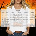 thumbnail image 3 of JOANKDMI Funny Ghost and Duck Witch Hat Graphic Women V Neck Tee Cute Pumpkin Print Casual Top for Halloween Party Novelty Outfit Long Sleeve Festive Dress Up Apparel, 3 of 5