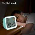 thumbnail image 3 of Billuyoard Reloj despertador para niños y estudiantes, reloj electrónico LCD Digital silencioso con pantalla de retroiluminación de temperatura Decoración del hogar No.01 Billuyoard HA001287-01B, 3 of 6