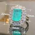thumbnail image 2 of Wedding Anniversary 925 Silver Ring Luxury Cubic Zircon Jewelry Sz 6-10, 2 of 4
