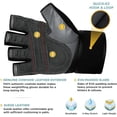 thumbnail image 2 of RDX L4 Deepoq Short Finger Leather Weightlifting & Powerlifting Gym Gloves, 2 of 8