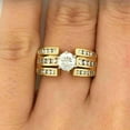 thumbnail image 4 of Forever Jewels 2 Ct Round Good Cut Moissanite Men Solitaire Engagement Ring 14K Yellow Gold Plated, 4 of 4