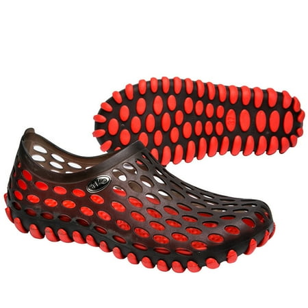 

Fashion Breathe Ultralight Hollow Sandals Summer Aqua Breathable Comfort Water Shoes for Couples(Black Red 38)