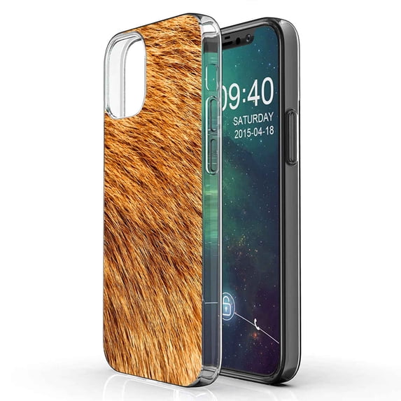TalkingCase Slim Phone Case Compatible for Apple iPhone 12 Mini, Soft Moose Fur Print, Lightweight,Flexible,Soft, USA