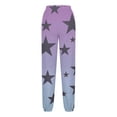 thumbnail image 4 of Girls Joggers Pants with Pockets Gradient Color Stars Printed Sweatpants Cinch Bottom Loose Wide Leg Trosuers (13-14 Years, Beige), 4 of 5
