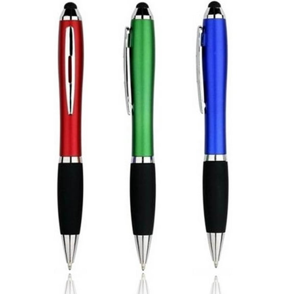 Stylus Pen [3 pcs], New 2-in-1 Universal Touch Screen Stylus w/ Ballpoint Pen For Smartphones Tablets iPad iPhone Samsung etc [Green Blue Red]