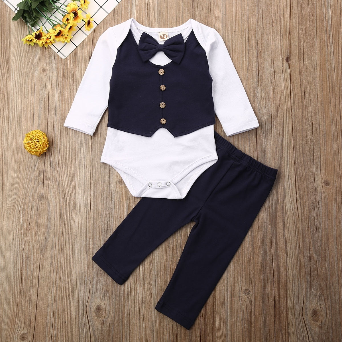 Toddler Boy Clothes Newborn Baby Boy Gentleman Clothes Long Sleeve Tops