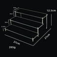 thumbnail image 4 of Acrylic Display Stand Riser for Jewelry Models Toys exhibition stand action Storage, Stand (Color : 3 Tiers Widh 27x21cm, 4 of 7
