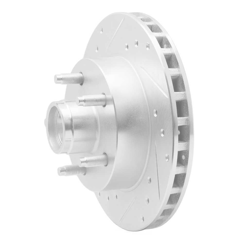 Dynamic Friction Company 631-54138L DFC Brake Rotor - Drilled And Slotted - Silver