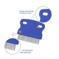 thumbnail image 5 of 16 Pieces Pet Comb, Dog Comb, Cat Comb, Lice Comb for Dogs Cats Round Head Stainless Steel Flea Comb for Float Hair Removal Dandruff, Hair Stain(Blue+Pink), 5 of 7