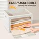 thumbnail image 5 of Cajas organizadoras plegables para ropa LeArex de 24 L, 3 unidades, beige, 5 of 9