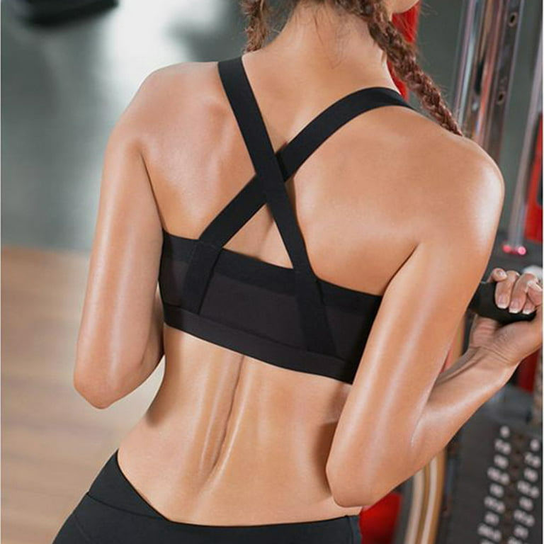 Qcmgmg Sports Bra Tank Yoga Cut Out Womens Bras No Underwire