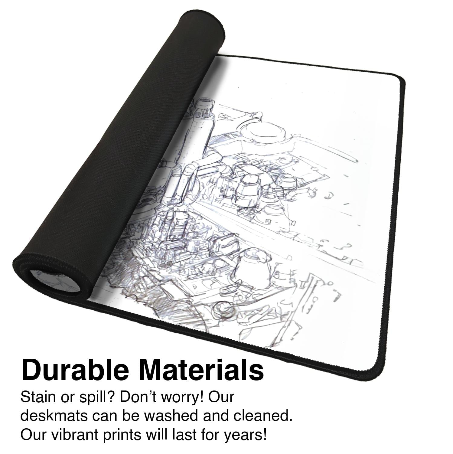 Midgar Sketch Gaming Mouse Pad, Final Fantasy VII-Inspired Desk Mat for Gamers and Offices