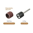 thumbnail image 2 of Uxcell 100 Pack 1/2 Inch Sanding Sleeves Sandpaper Set 320 Grit with 2 Pack 1/8 Inch Drum Mandrels for Rotary Tools, 2 of 5
