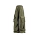 thumbnail image 3 of Amzcrzy Pantalones Cargo Holgados para Mujer, Cintura con Cordón, Pierna Ancha, Cómodos, Cintura Elástica, Sobredimensionados, Informales, Estilo Calle Hip Hop, con Bolsillos, Tallas M-2XL Verde, 3 of 5