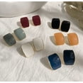 thumbnail image 2 of Clip on 3/4" bent gold square earrings in a variety of colors- 1 pair, 2 of 7