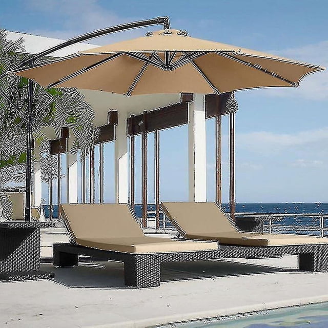 Parasol de Jardin Rond 3m, Ombrelle de Patio Extérieur, Auvent Pare-Soleil 3m 6/8x
