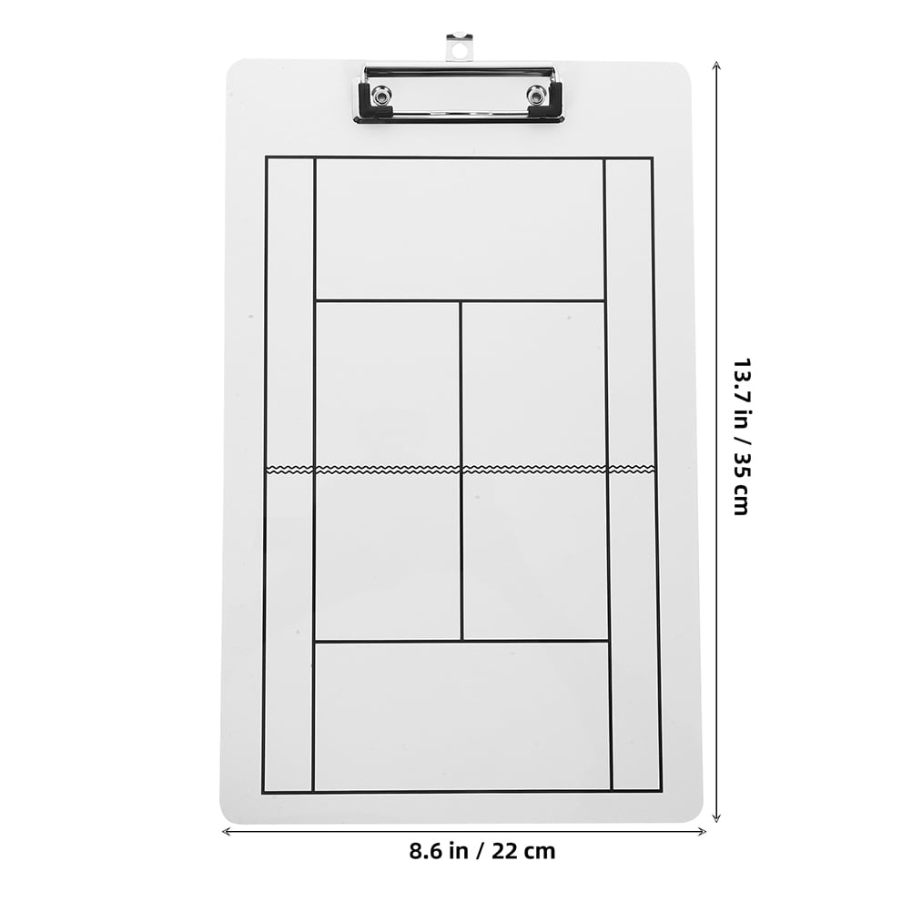 PBPBOX 2Pcs White Coaching Clipboard Dry Erase Board for Tennis and Hockey Practice and Strategy