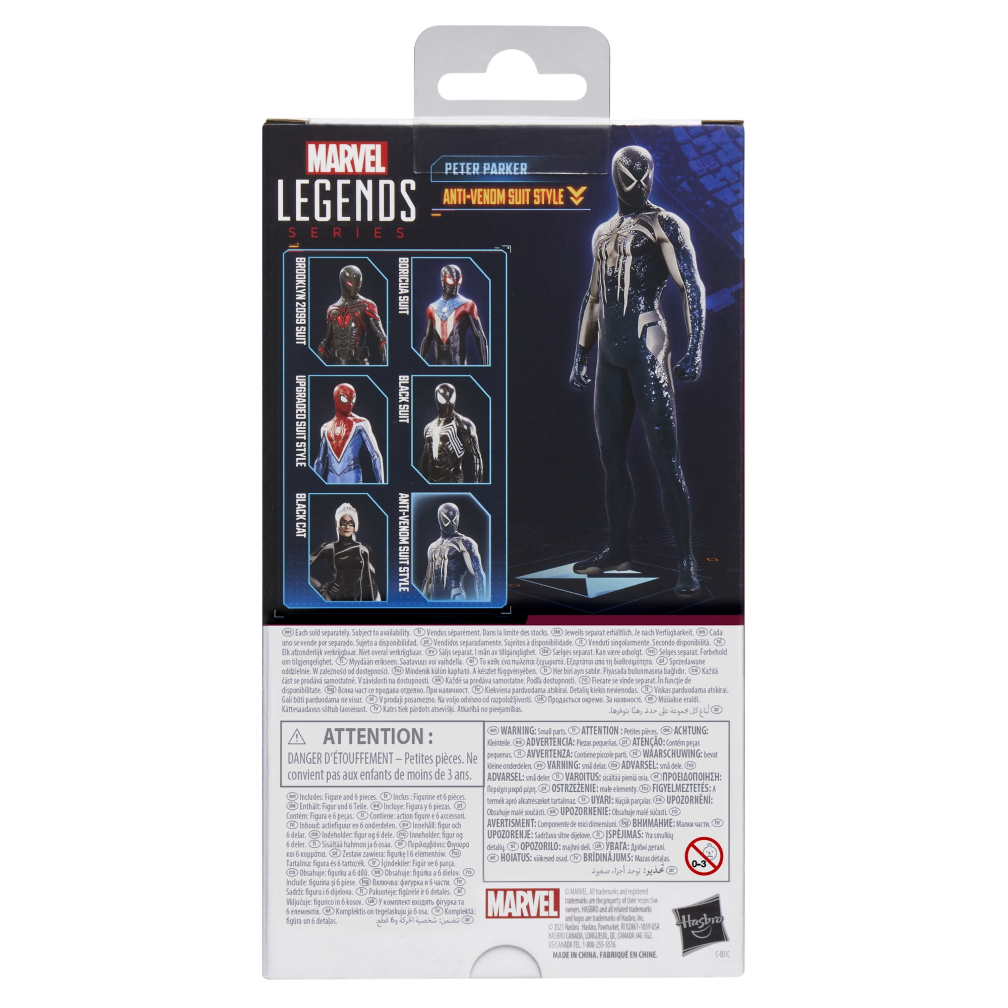 Marvel Legends Series Gamerverse Peter Parker Anti-Venom Suit Style, 6" Spider-Man Figure