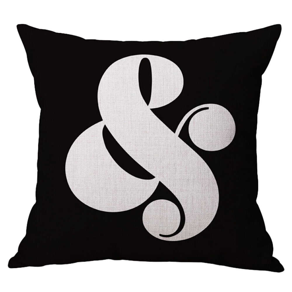 Square Pillow Cover Cushion Case Toss Pillowcase Hidden Zipper Closure