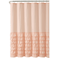 thumbnail image 2 of VCNY Home Melanie Pink Solid Ruffle Polyester Shower Curtain, 72" x 72", 2 of 5