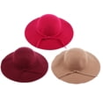 thumbnail image 4 of Sombrero Fedora de lana retro elegante para mujer BLESIY Vino rojo, 4 of 8